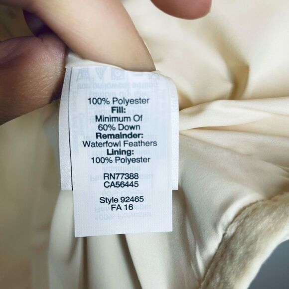 J Crew Quilted Puffer Vest Down‎ Filled Cream Off White S Small Style 92465 - Picture 7 of 8